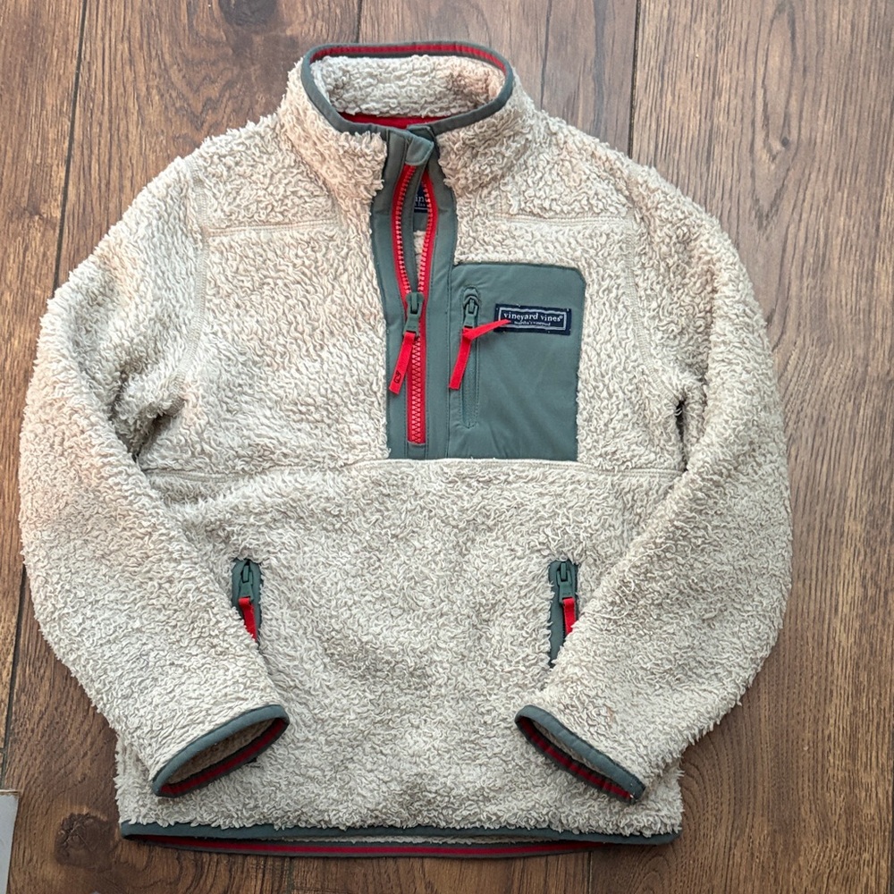 Vineyard Vines Sherpa Boys Quarter Size Size 7